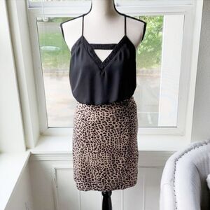 Nic + Zoe Leopard Mini Skirt Size PP